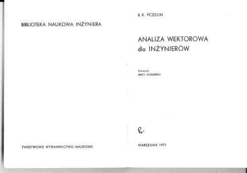 Analiza wektorowa dla inżynierów