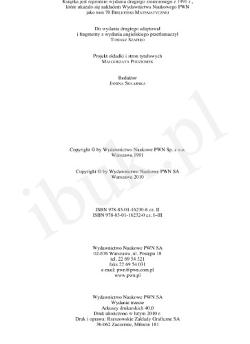 Analiza  część 2 Ogólne struktury, funkcje algebraiczne, całkowanie, analiza tensorowa