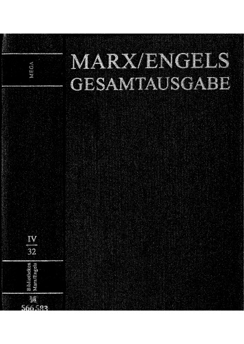 MEGA² IV.32 - Die Bibliotheken von Karl Marx und Friedrich Engels. Annotiertes Verzeichnis des ermittelten Bestandes
