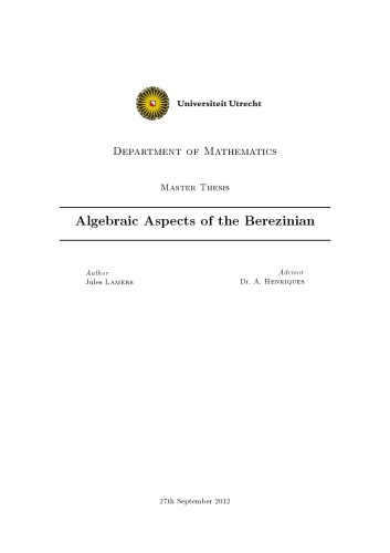 Algebraic Aspects of the Berezinian