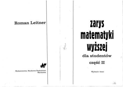Zarys matematyki wyższej dla inżynierów 2