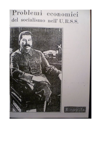 Problemi economici del socialismo nell’URSS