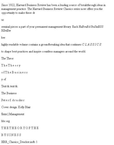 The Theory of the Business