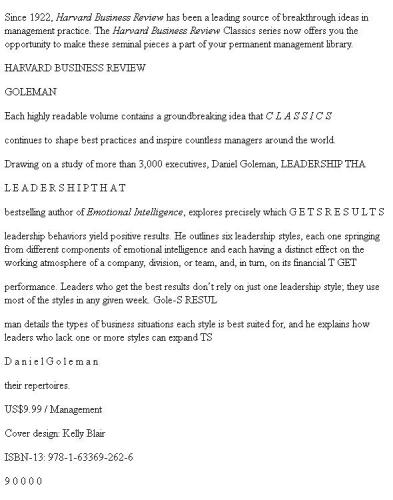 Leadership That Gets Results