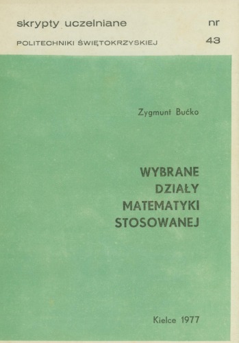 Wybrane działy matematyki stosowanej