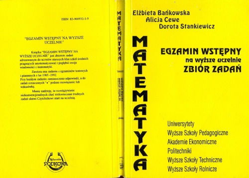 Matematyka, egzamin wstępny na wyższe uczelnie