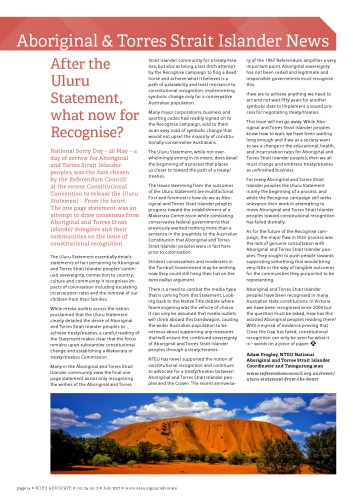 After the Uluru Statement, what now for Recognise? [article]