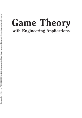 Game Theory with Engineering Applications