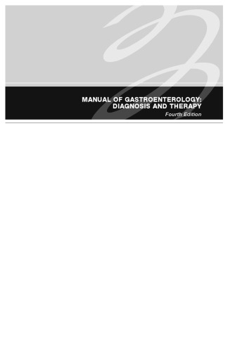 Manual of Gastroenterology: Diagnosis and Therapy