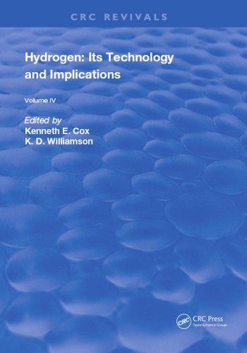 Hydrogen Volume IV : Utilization of Hydrogen