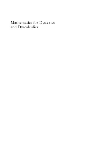 Mathematics for Dyslexics and Dyscalculics: A Teaching Handbook