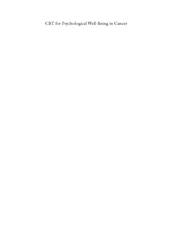 CBT for Psychological Well-Being in Cancer: A Skills Training Manual Integrating DBT, ACT, Behavioral Activation and Motivational Interviewing