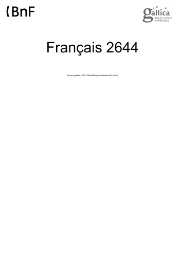 Chroniques sire Jehan Froissart 1401-1500. Français 2644