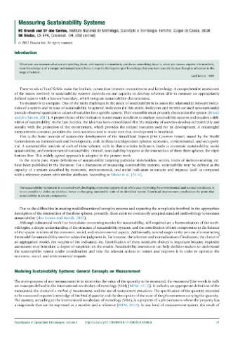 Measuring Sustainability Systems