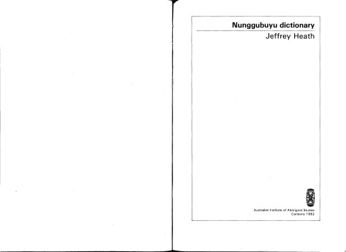 Nunggubuyu dictionary