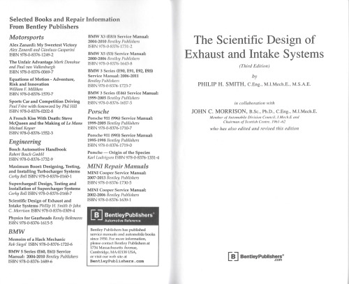 Scientific Design of Exhaust and Intake Systems