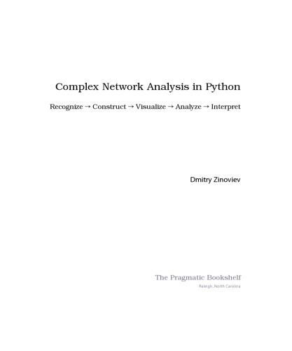 Complex Network Analysis in Python