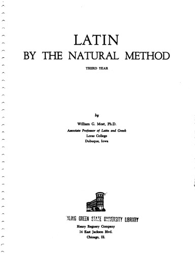 Latin by the Natural Method: Third Year