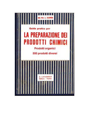 Guida pratica per la preparazione dei prodotti chimici - Prodotti organici