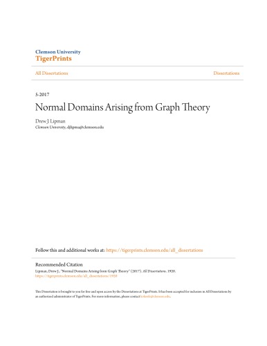Normal Domains Arising from Graph Theory