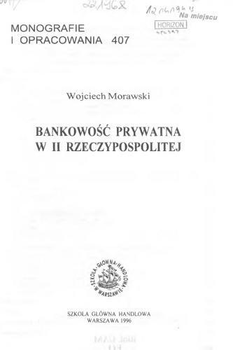 Bankowość prywatna w II Rzeczypospolitej