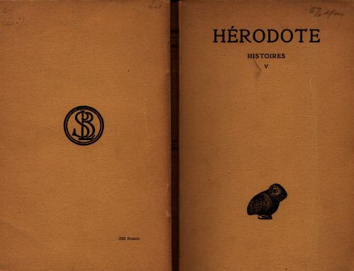 Hérodote: Histoires. Tome V, Livre V: Terpsichore