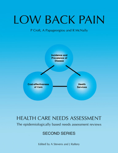 Health Care Needs Assessment : The Epidemiologically Based Needs Assessment Reviews
