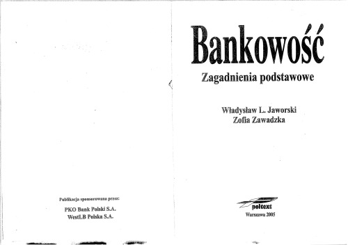 Bankowość : zagadnienia podstawowe