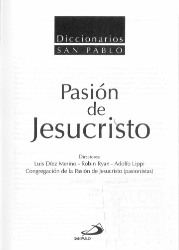 DICCIONARIO DE LA PASION DE JESUCRISTO
