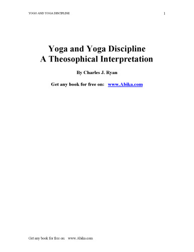 Yoga and Yoga Discipline