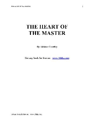 The Heart of the Master