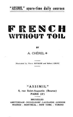 French without toil [book and audio]