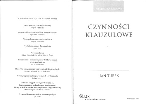 Czynnosci klauzulowe