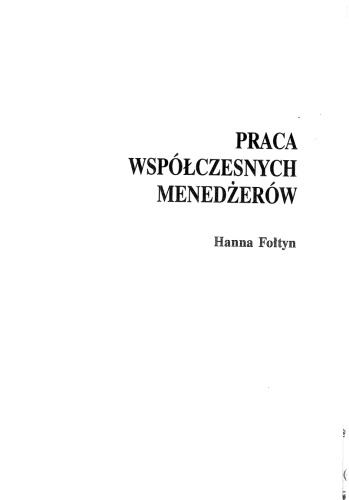 Praca współczesnych menedżerów