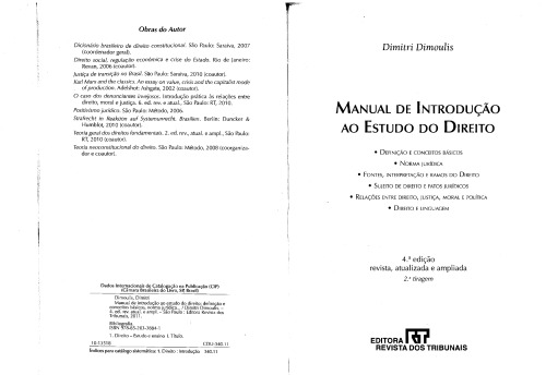 Manual de introdução ao estudo do direito