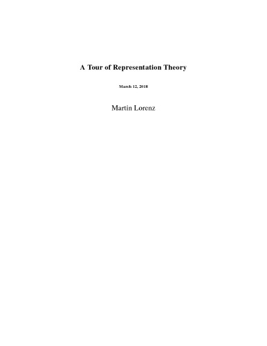 A Tour of Representation Theory