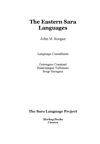 The Eastern Sara Languages