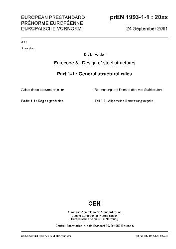 Eurocode 3. Design of steel structures