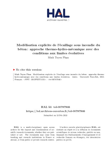 Modélisation explicite de l’écaillage sous incendie du béton : approche thermo-hydro-mécanique avec des conditions aux limites évolutives