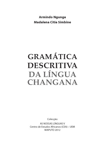 Gramática Descritiva da Língua Changana