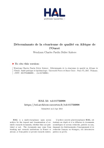 Déterminants de la césarienne de qualité en Afrique de l’Ouest