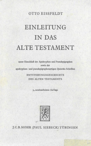 Einleitung in das Alte Testament
