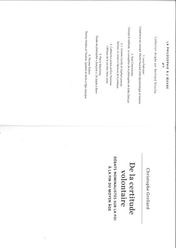 De la certitude volontaire