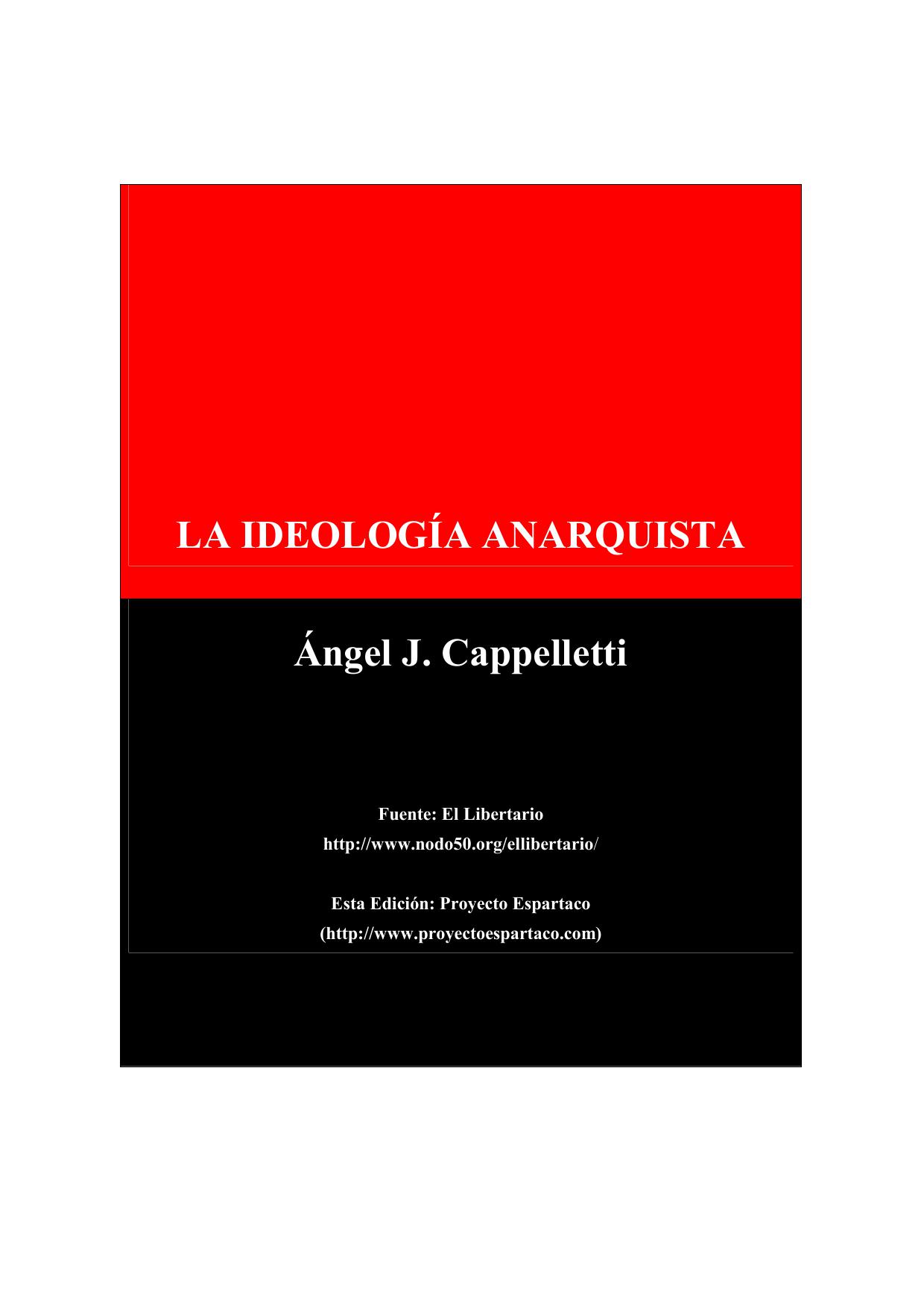 La ideologia anarquista