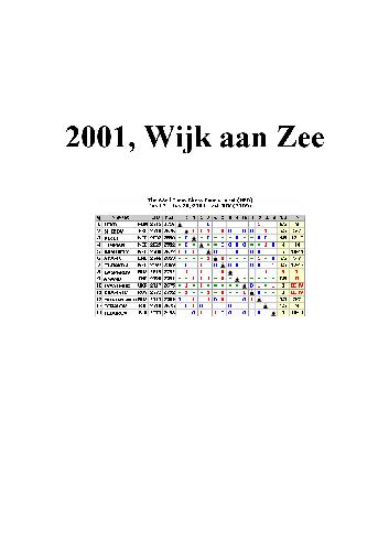2001 Corus Tournament Book