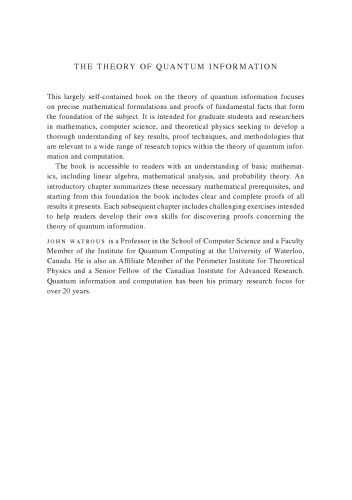 The Theory of Quantum Information