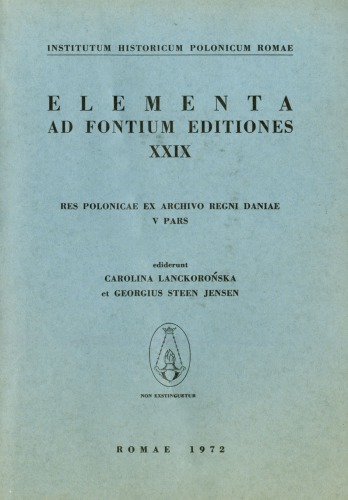 Res Polonicae ex Archivo Regni Daniae, V pars