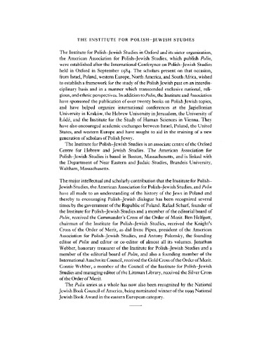 Polin Studies in Polish Jewry : Index to Volumes 1-12