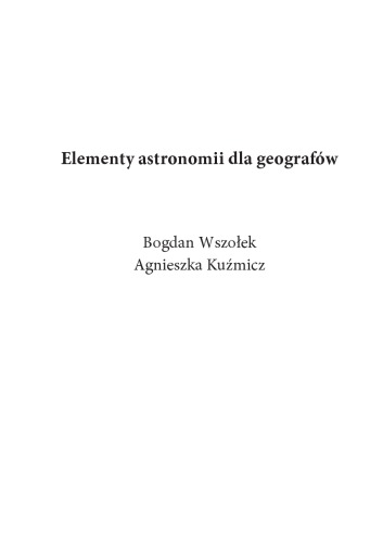 Elementy astronomii dla geografów