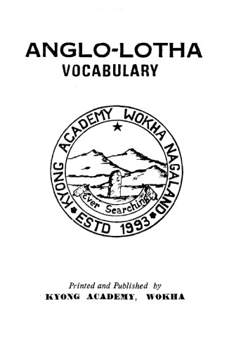 Anglo-Lotha vocabulary